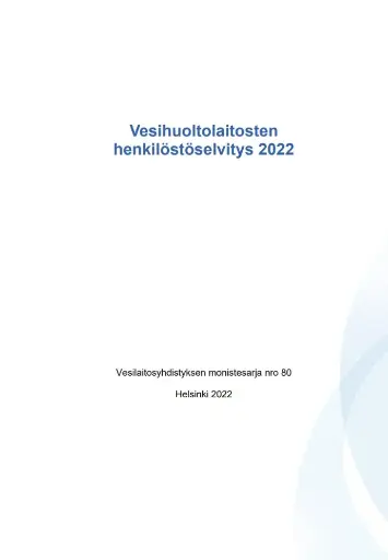 Vesihuoltolaitosten henkilöstöselvitys 2022